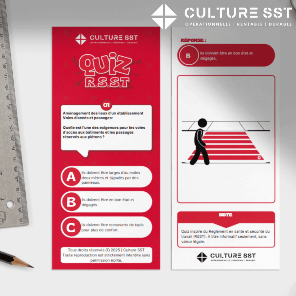 Quiz SST : 52 semaines (RSST) - Culture SST