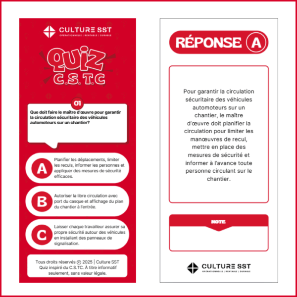 Un quiz par semaine, 52 occasions de parler du code de sécurité pour le travaux de construction – Image 5