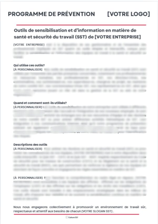 Gabarit SST clé en main pour valoriser vos bonnes pratiques – Image 2