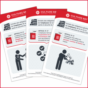 Affiches illustrées – 9 obligations de l’employeur selon la LSST